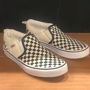 Checkered slip on Vans